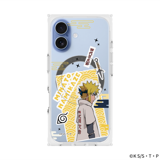 プレミアムスクエアケース with MagSafe［ NARUTO -ナルト- 疾風伝 - ステッカー - 波風ミナト ］