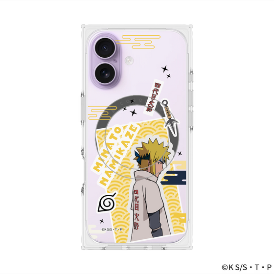 プレミアムスクエアケース with MagSafe［ NARUTO -ナルト- 疾風伝 - ステッカー - 波風ミナト ］