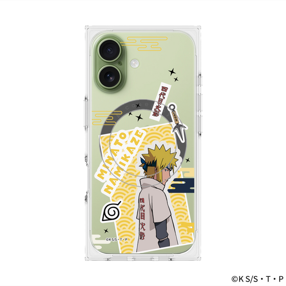 プレミアムスクエアケース with MagSafe［ NARUTO -ナルト- 疾風伝 - ステッカー - 波風ミナト ］