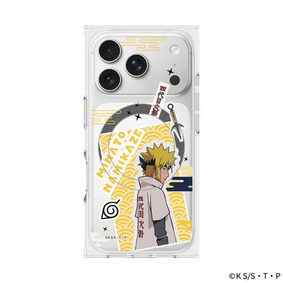 プレミアムスクエアケース with MagSafe［ NARUTO-ナルト- 疾風伝 - ステッカー - 波風ミナト ］