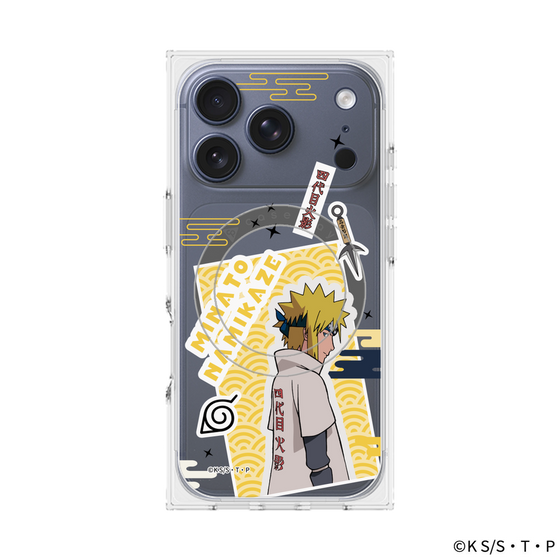 プレミアムスクエアケース with MagSafe［ NARUTO -ナルト- 疾風伝 - ステッカー - 波風ミナト ］