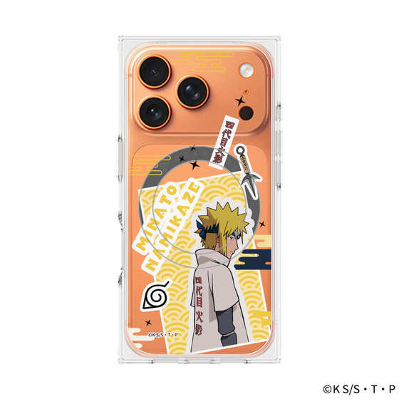 プレミアムスクエアケース with MagSafe［ NARUTO -ナルト- 疾風伝 - ステッカー - 波風ミナト ］
