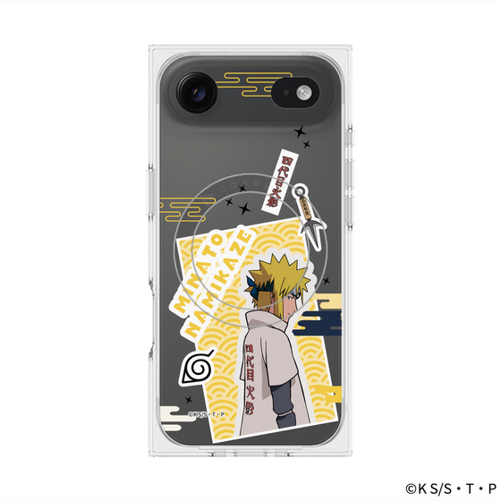 プレミアムスクエアケース with MagSafe［ NARUTO -ナルト- 疾風伝 - ステッカー - 波風ミナト ］