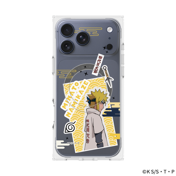 プレミアムスクエアケース with MagSafe［ NARUTO -ナルト- 疾風伝 - ステッカー - 波風ミナト ］