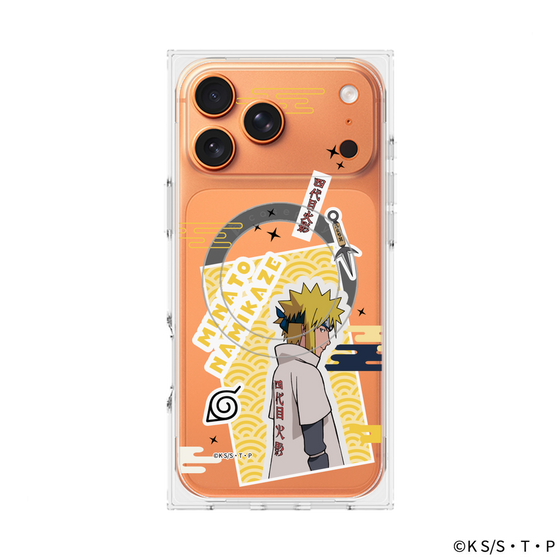 プレミアムスクエアケース with MagSafe［ NARUTO -ナルト- 疾風伝 - ステッカー - 波風ミナト ］