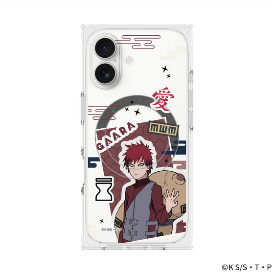 プレミアムスクエアケース with MagSafe［ NARUTO-ナルト- 疾風伝 - ステッカー - 我愛羅 ］