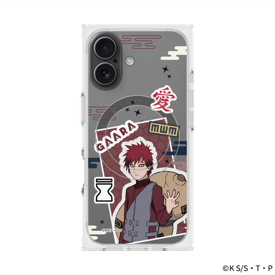 プレミアムスクエアケース with MagSafe［ NARUTO -ナルト- 疾風伝 - ステッカー - 我愛羅 ］