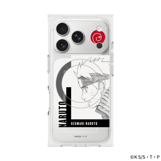 プレミアムスクエアケース with MagSafe［ NARUTO-ナルト- 疾風伝 - うずまきナルト - 線画 ］