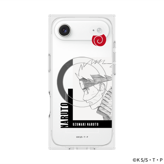 プレミアムスクエアケース with MagSafe［ NARUTO-ナルト- 疾風伝 - うずまきナルト - 線画 ］