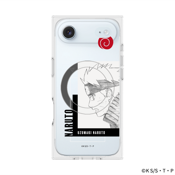 プレミアムスクエアケース with MagSafe［ NARUTO -ナルト- 疾風伝 - うずまきナルト - 線画 ］
