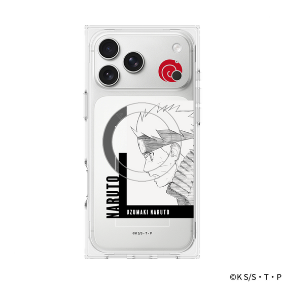 プレミアムスクエアケース with MagSafe［ NARUTO-ナルト- 疾風伝 - うずまきナルト - 線画 ］