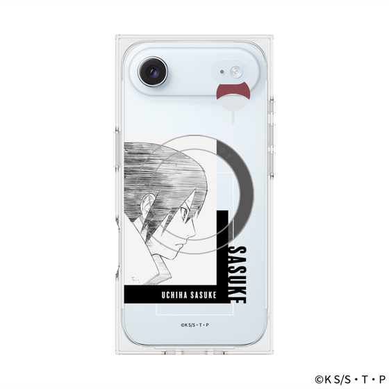プレミアムスクエアケース with MagSafe［ NARUTO -ナルト- 疾風伝 - うちはサスケ - 線画 ］