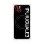 プレミアムスクエアケース with MagSafe［ 1PIU1UGUALE3 - ロゴ vertical - ブラック ］