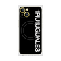 プレミアムスクエアケース with MagSafe［ 1PIU1UGUALE3 - ロゴ vertical - ブラック ］