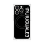 プレミアムスクエアケース with MagSafe［ 1PIU1UGUALE3 - ロゴ vertical - ブラック ］
