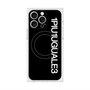 プレミアムスクエアケース with MagSafe［ 1PIU1UGUALE3 - ロゴ vertical - ブラック ］