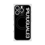 プレミアムスクエアケース with MagSafe［ 1PIU1UGUALE3 - ロゴ vertical - ブラック ］