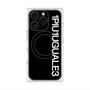 プレミアムスクエアケース with MagSafe［ 1PIU1UGUALE3 - ロゴ vertical - ブラック ］