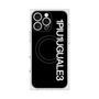 プレミアムスクエアケース with MagSafe［ 1PIU1UGUALE3 - ロゴ vertical - ブラック ］