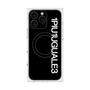 プレミアムスクエアケース with MagSafe［ 1PIU1UGUALE3 - ロゴ vertical - ブラック ］