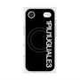 プレミアムスクエアケース with MagSafe［ 1PIU1UGUALE3 - ロゴ vertical - ブラック ］
