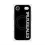 プレミアムスクエアケース with MagSafe［ 1PIU1UGUALE3 - ロゴ vertical - ブラック ］