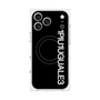 プレミアムスクエアケース with MagSafe［ 1PIU1UGUALE3 - ロゴ vertical - ブラック ］