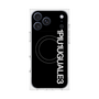プレミアムスクエアケース with MagSafe［ 1PIU1UGUALE3 - ロゴ vertical - ブラック ］