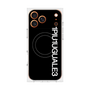 プレミアムスクエアケース with MagSafe［ 1PIU1UGUALE3 - ロゴ vertical - ブラック ］
