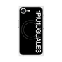 プレミアムスクエアケース with MagSafe［ 1PIU1UGUALE3 - ロゴ vertical - ブラック ］
