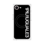 プレミアムスクエアケース with MagSafe［ 1PIU1UGUALE3 - ロゴ vertical - ブラック ］
