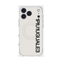 プレミアムスクエアケース with MagSafe［ 1PIU1UGUALE3 - ロゴ vertical - ホワイト ］