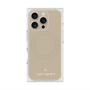 プレミアムスクエアケース with MagSafe［ 1PIU1UGUALE3 - ロゴ - ベージュ ］