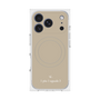 プレミアムスクエアケース with MagSafe［ 1PIU1UGUALE3 - ロゴ - ベージュ ］