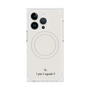 プレミアムスクエアケース with MagSafe［ 1PIU1UGUALE3 - ロゴ - ホワイト ］