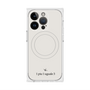 プレミアムスクエアケース with MagSafe［ 1PIU1UGUALE3 - ロゴ - ホワイト ］