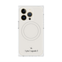 プレミアムスクエアケース with MagSafe［ 1PIU1UGUALE3 - ロゴ - ホワイト ］