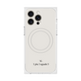 プレミアムスクエアケース with MagSafe［ 1PIU1UGUALE3 - ロゴ - ホワイト ］