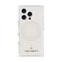 プレミアムスクエアケース with MagSafe［ 1PIU1UGUALE3 - ロゴ - ホワイト ］