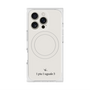プレミアムスクエアケース with MagSafe［ 1PIU1UGUALE3 - ロゴ - ホワイト ］