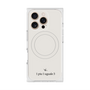 プレミアムスクエアケース with MagSafe［ 1PIU1UGUALE3 - ロゴ - ホワイト ］