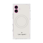 プレミアムスクエアケース with MagSafe［ 1PIU1UGUALE3 - ロゴ - ホワイト ］