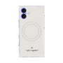 プレミアムスクエアケース with MagSafe［ 1PIU1UGUALE3 - ロゴ - ホワイト ］