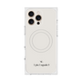 プレミアムスクエアケース with MagSafe［ 1PIU1UGUALE3 - ロゴ - ホワイト ］