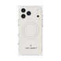 プレミアムスクエアケース with MagSafe［ 1PIU1UGUALE3 - ロゴ - ホワイト ］