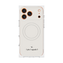 プレミアムスクエアケース with MagSafe［ 1PIU1UGUALE3 - ロゴ - ホワイト ］