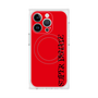 プレミアムスクエアケース with MagSafe［ SUPER PRIVATE - ロゴ - Red&Black ］