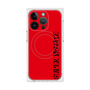 プレミアムスクエアケース with MagSafe［ SUPER PRIVATE - ロゴ - Red&Black ］