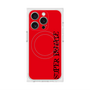 プレミアムスクエアケース with MagSafe［ SUPER PRIVATE - ロゴ - Red&Black ］