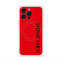 プレミアムスクエアケース with MagSafe［ SUPER PRIVATE - ロゴ - Red&Black ］